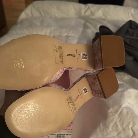 LoveShackFancy Pink Floral Mules - Picture 3 of 4